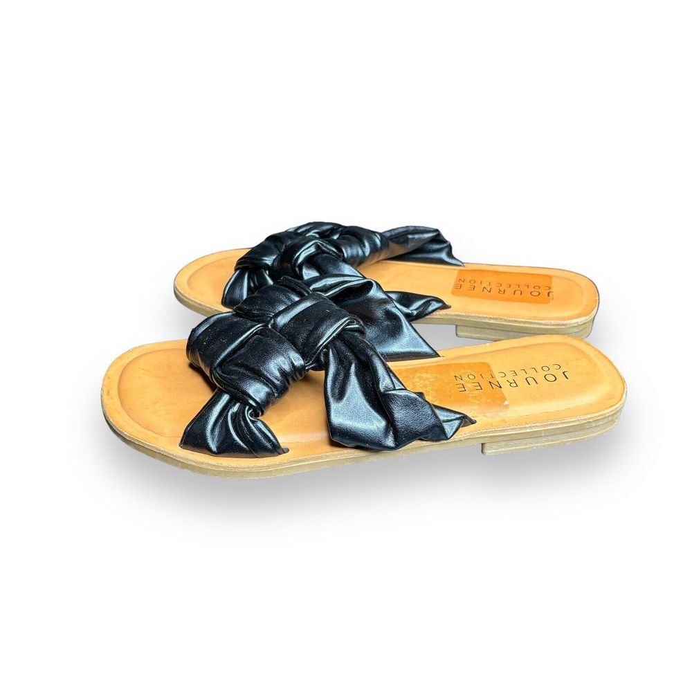 Journee Collection Women's Tru Comfort‎ Foam™ Kianna Sandal Brown/ Black Size 9